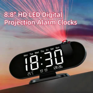 Projection Alarm Clock LED Mirror Display