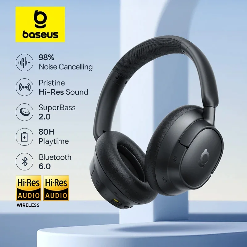 Baseus ANC Wireless Bluetooth Headphones - Image 1
