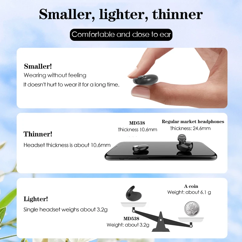 Bluetooth 5.3 Hidden Waterproof Earbuds - Image 5