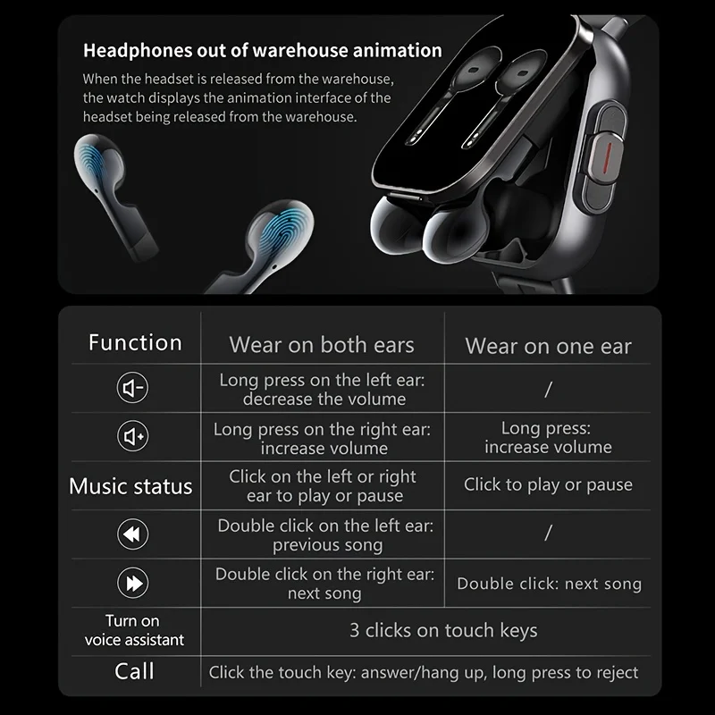 2-In-1 Smartwatch with Wireless Earbuds - Image 5