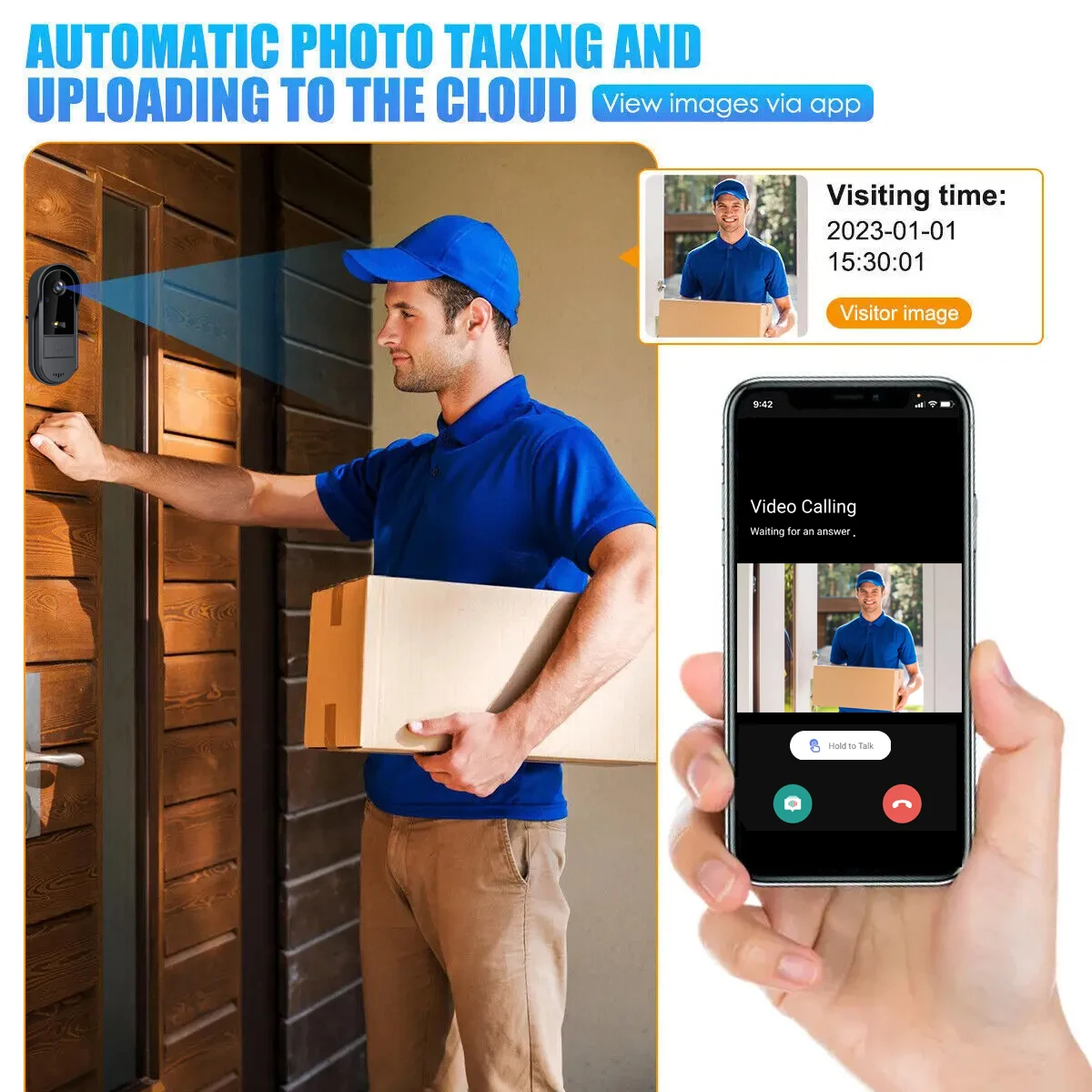 Wireless Security Waterproof Doorbell Camera - Image 3