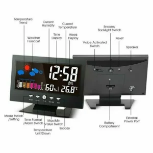 LED Digital Alarm Clock Calendar - Thumbnail Image 5