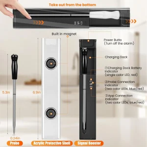 Wireless Meat Thermometer Probe for Cooking