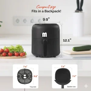 2.8QT Mini Digital Air Fryer - Thumbnail Image 5