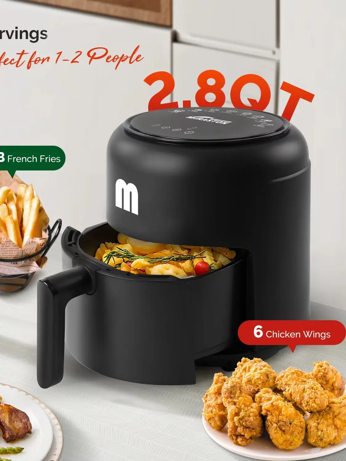 2.8QT Mini Digital Air Fryer - Image 2