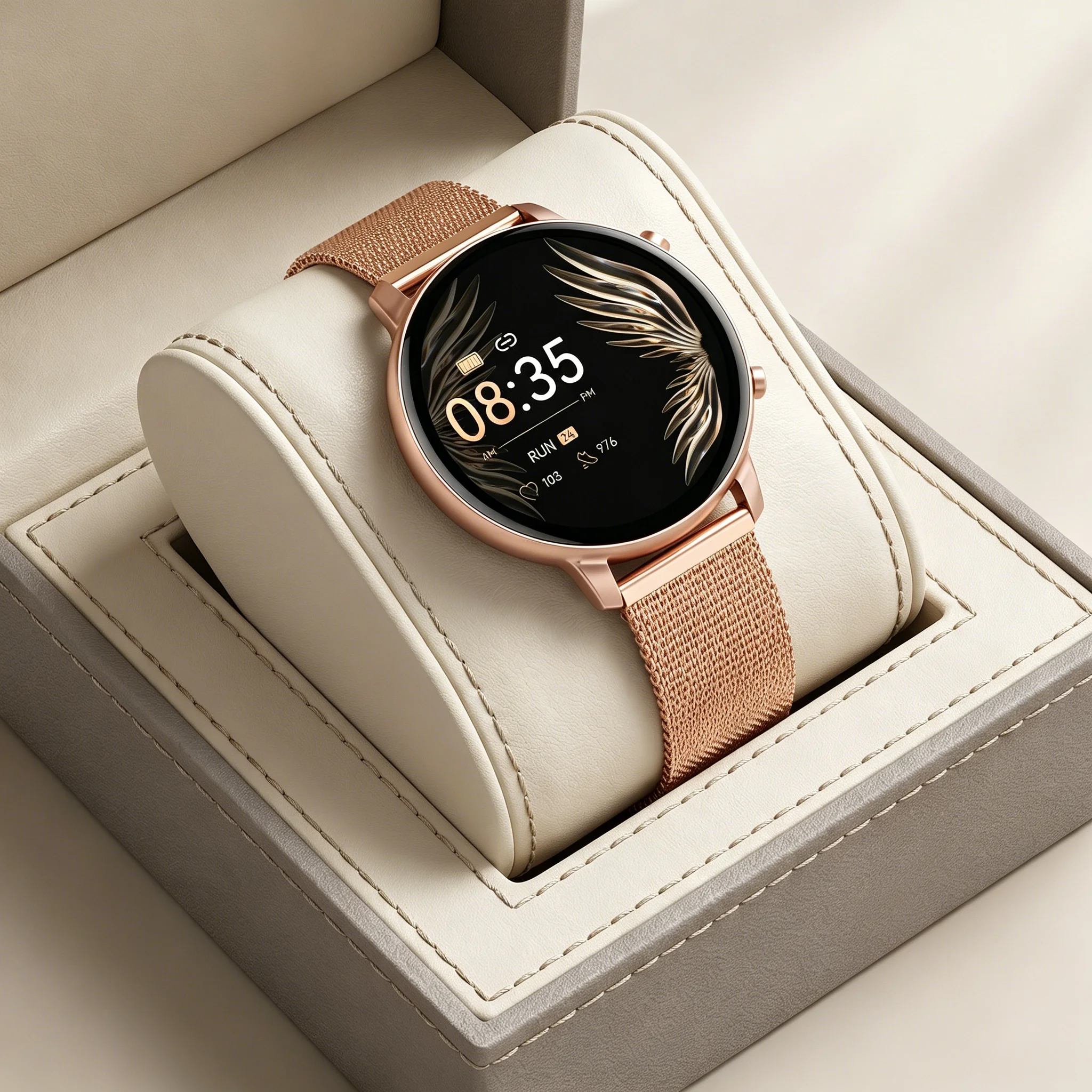 Women Rose Gold SmartWatch - Image 6