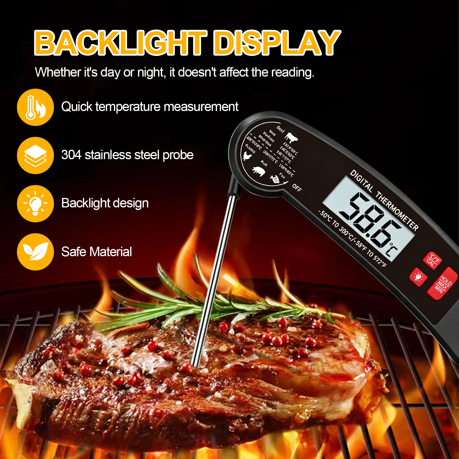 Instant Read Digital Food Thermometer - Image 5