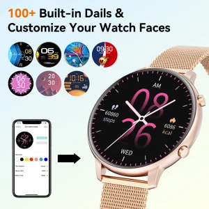 Women Rose Gold SmartWatch - Thumbnail Image 3