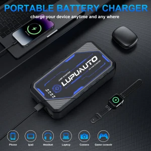 4-in-1 Jump Starter with Air Pump - Thumbnail Image 4