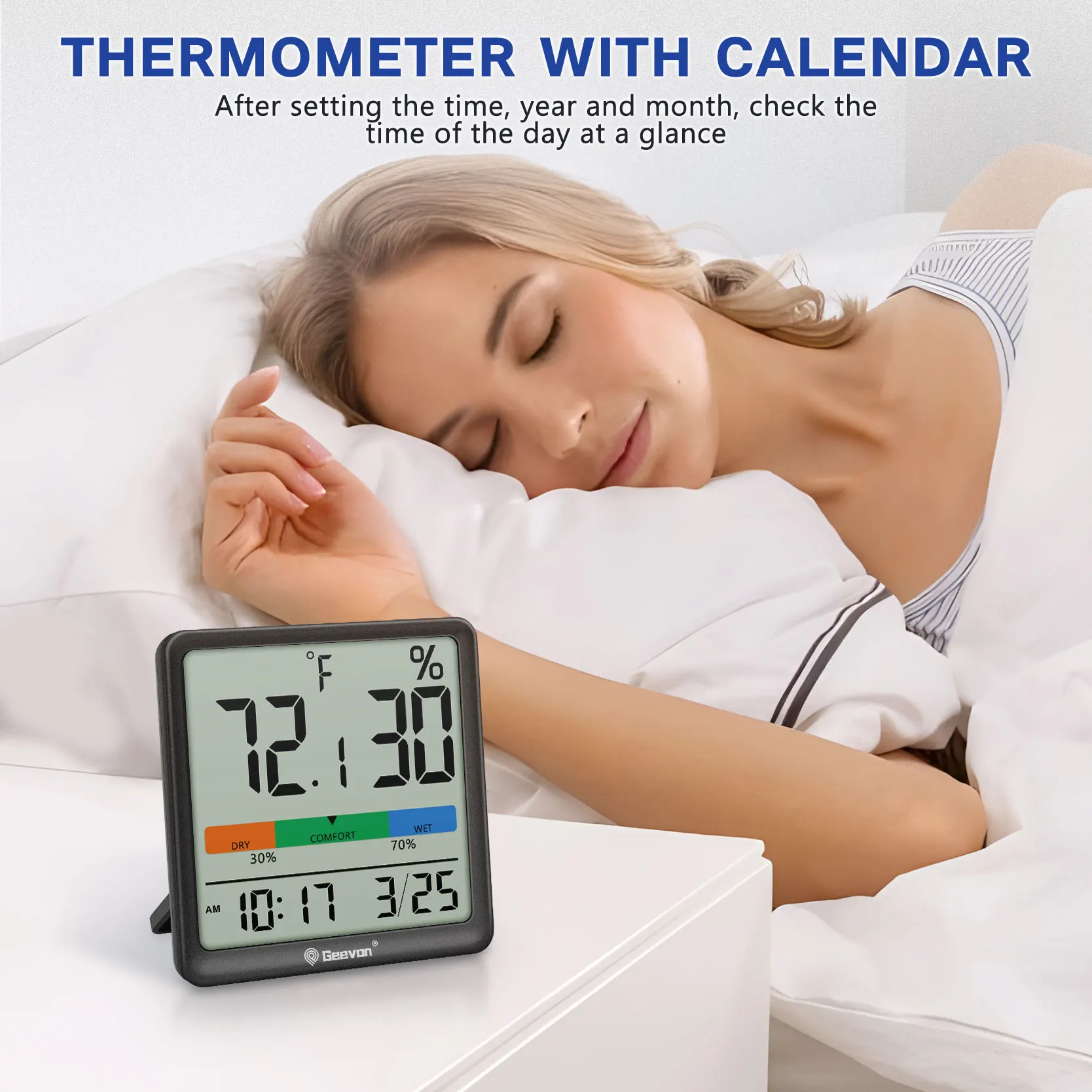 Indoor Hygrometer, Desktop Digital Thermometer - Image 3