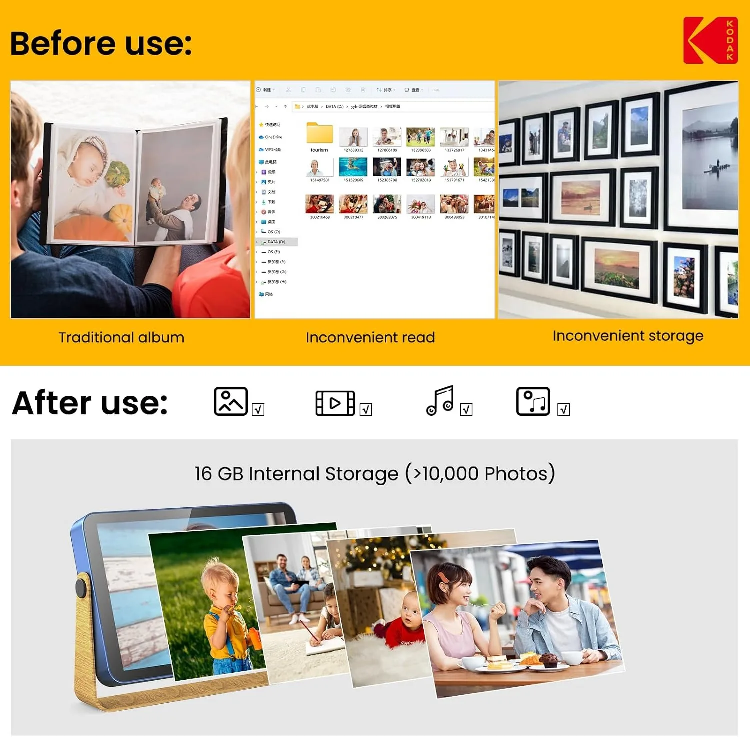Kodak WiFi Digital Picture Frame - Image 2