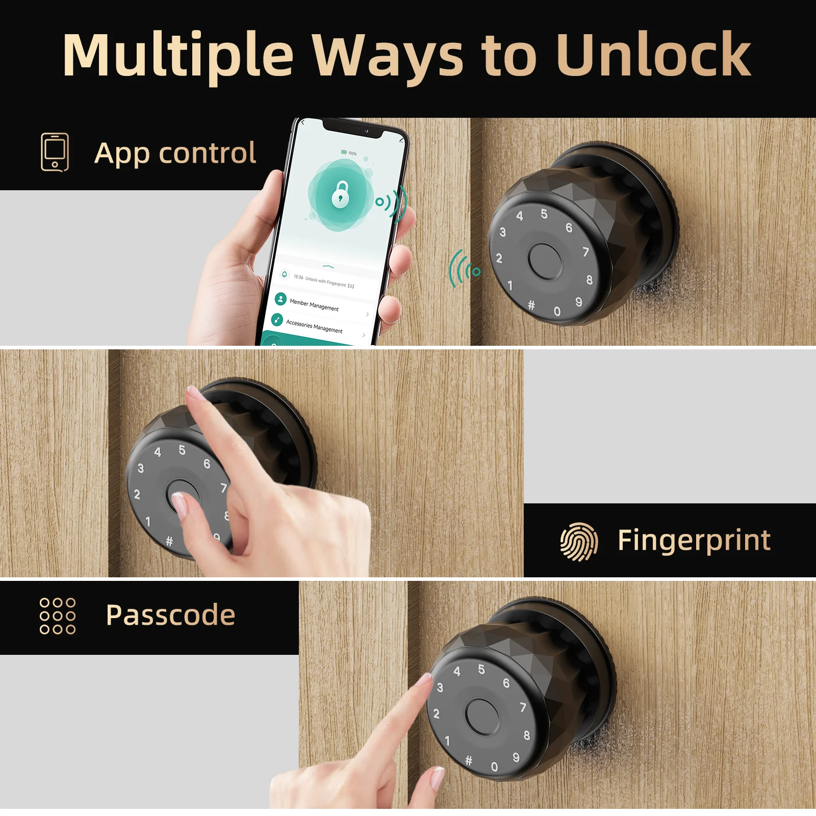 Smart Lock Fingerprint Indoor Door Lock - Image 2