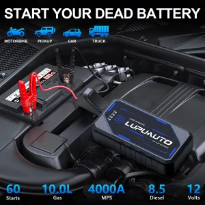 4-in-1 Jump Starter with Air Pump - Thumbnail Image 2