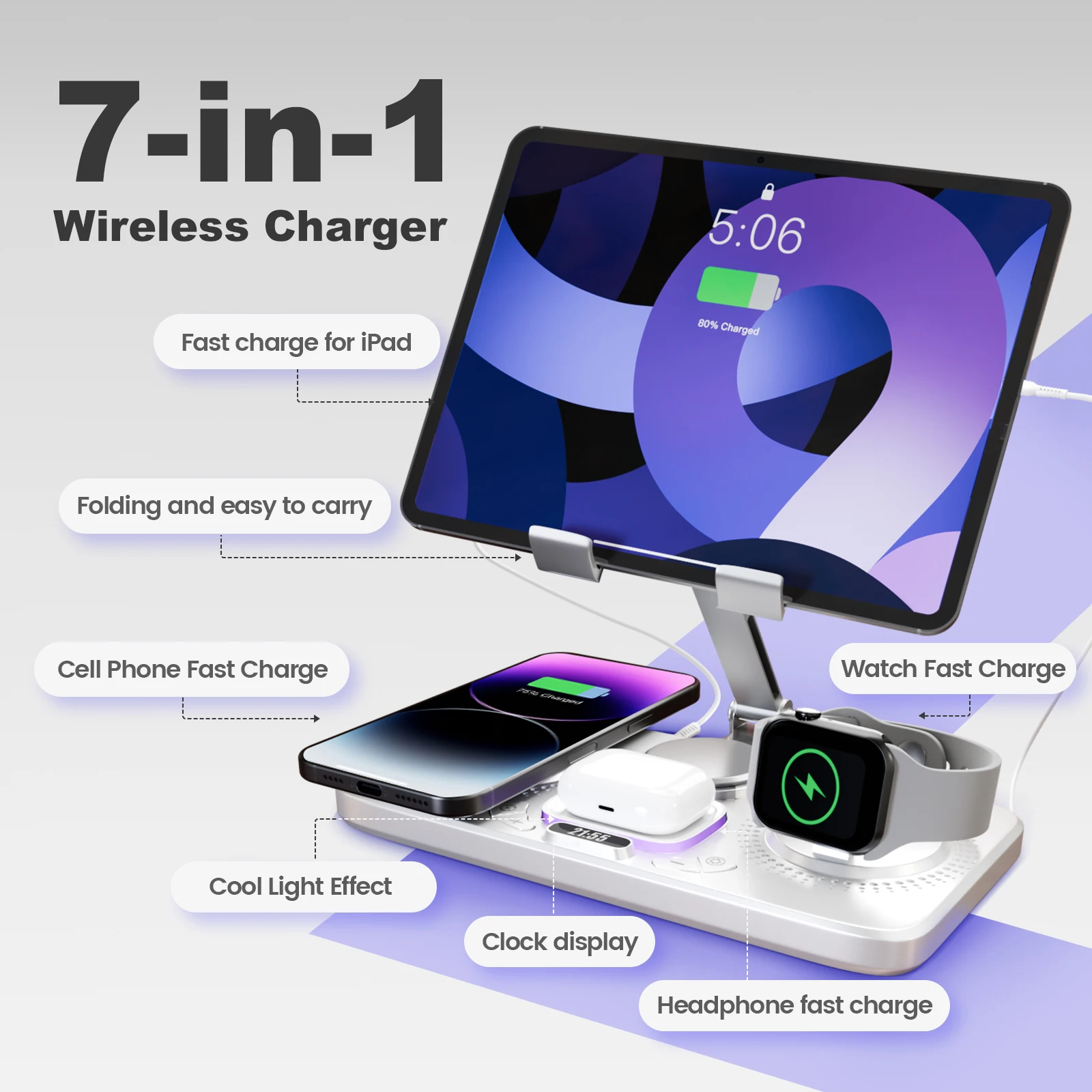 7-in-1 Wireless Charger Station  iPhone - Image 5