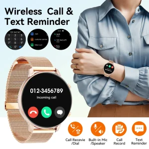 Women Rose Gold SmartWatch - Thumbnail Image 4