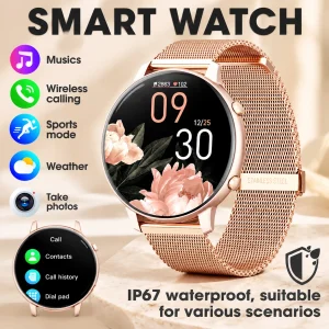 Women Rose Gold SmartWatch