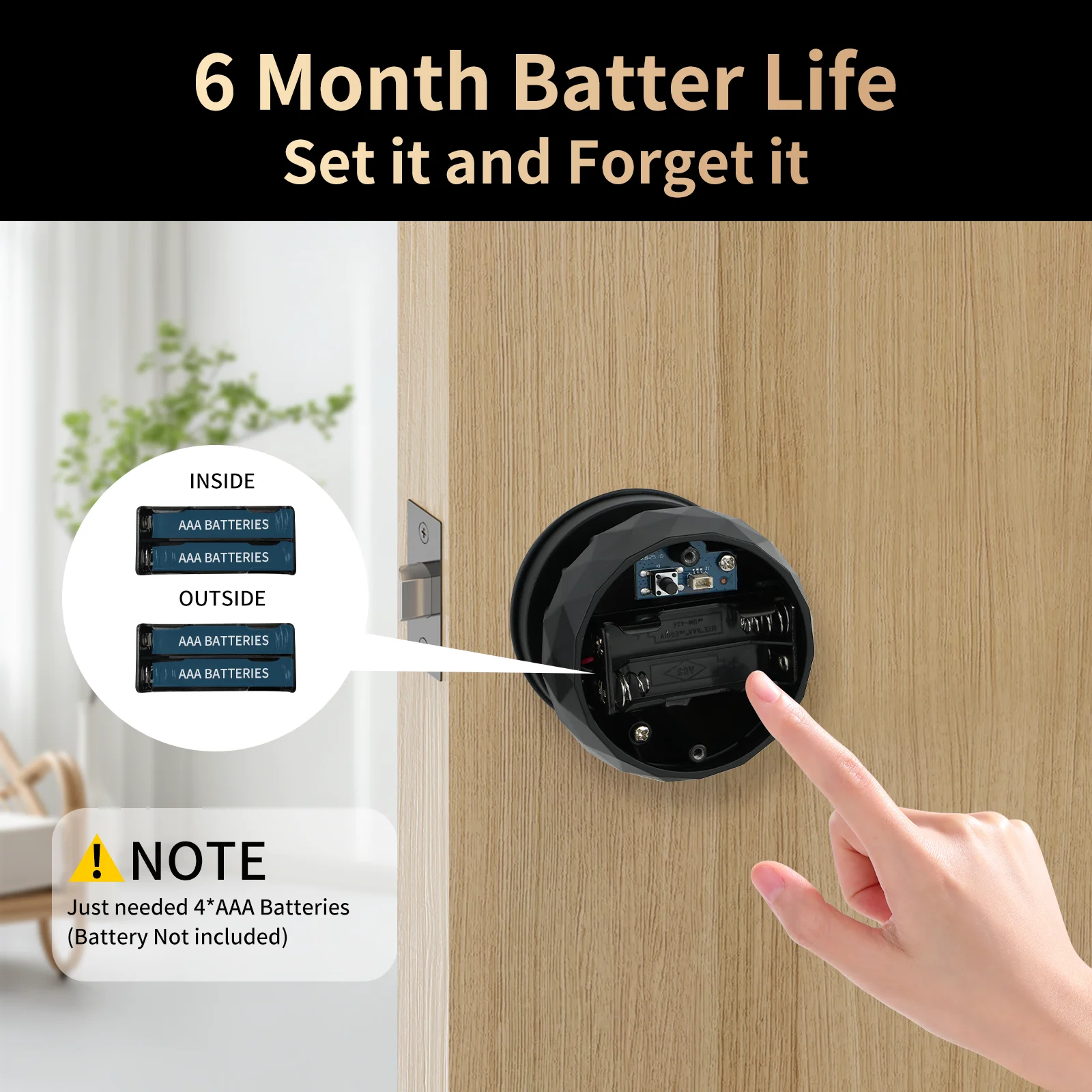 Smart Lock Fingerprint Indoor Door Lock - Image 6